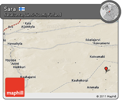 Shaded Relief Panoramic Map of Sara