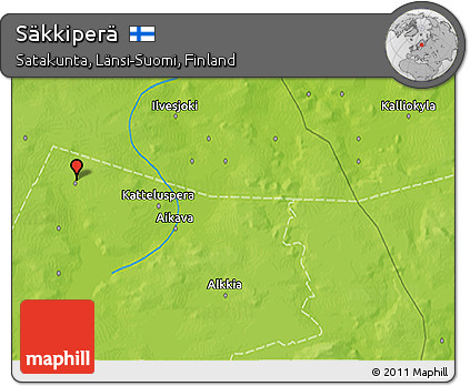 Physical 3D Map of Säkkiperä