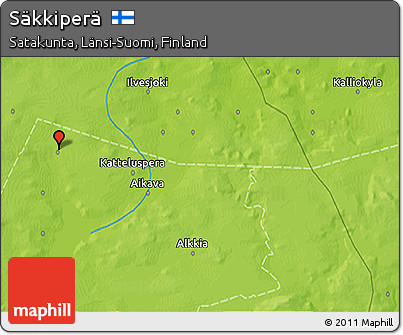 Physical 3D Map of Säkkiperä