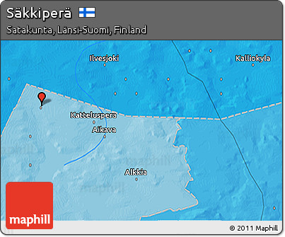 Political 3D Map of Säkkiperä