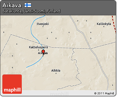 Shaded Relief 3D Map of Aikava