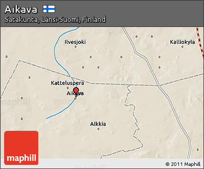 Shaded Relief 3D Map of Aikava