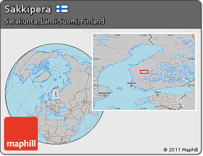Gray Location Map of Säkkiperä