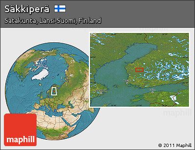 Satellite Location Map of Säkkiperä