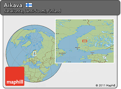 Savanna Style Location Map of Aikava