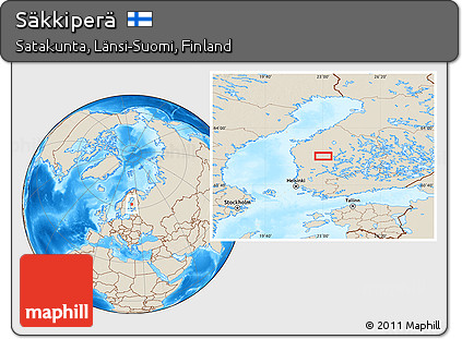 Shaded Relief Location Map of Säkkiperä