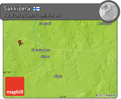 Physical Map of Säkkiperä