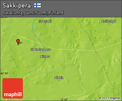 Physical Map of Säkkiperä