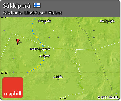 Physical Map of Säkkiperä