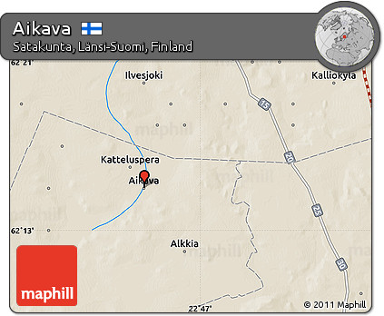 Shaded Relief Map of Aikava