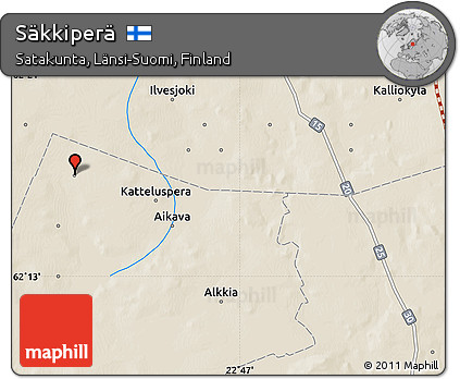 Shaded Relief Map of Säkkiperä