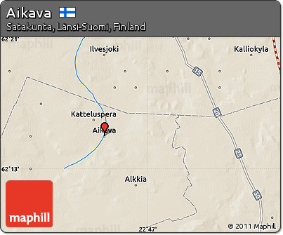 Shaded Relief Map of Aikava