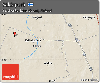 Shaded Relief Map of Säkkiperä