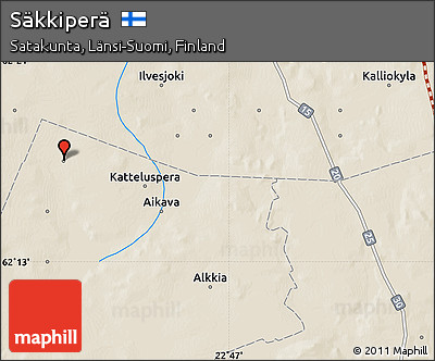 Shaded Relief Map of Säkkiperä