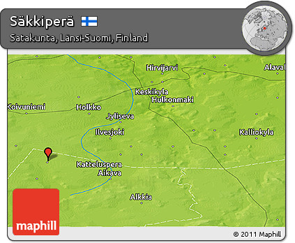 Physical Panoramic Map of Säkkiperä