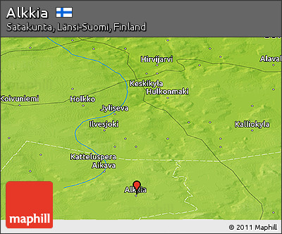 Physical Panoramic Map of Alkkia