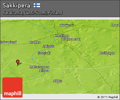 Physical Panoramic Map of Säkkiperä