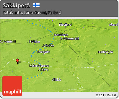 Physical Panoramic Map of Säkkiperä