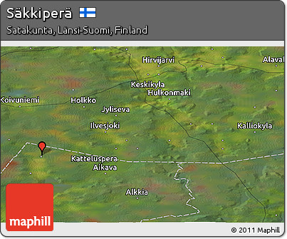 Satellite Panoramic Map of Säkkiperä