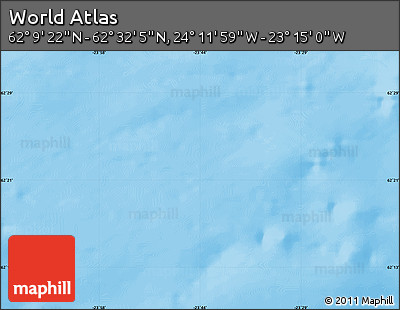 Physical Map of the Area around 62° 20' 44" N, 23° 43' 30" W