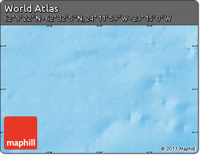 Physical Map of the Area around 62° 20' 44" N, 23° 43' 30" W