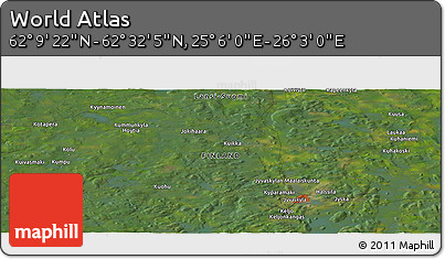 Satellite Panoramic Map of the Area around 62° 20' 44" N, 25° 34' 30" E