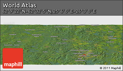 Satellite Panoramic Map of the Area around 62° 20' 44" N, 25° 34' 30" E