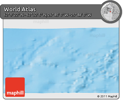 Physical 3D Map of the Area around 62° 20' 44" N, 26° 16' 29" W