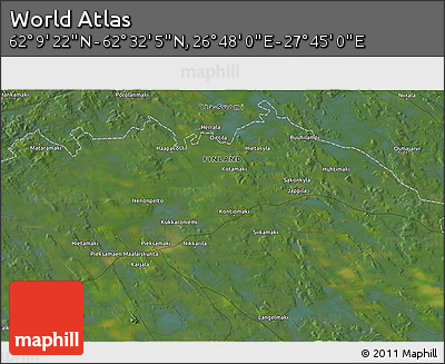 Satellite 3D Map of the Area around 62° 20' 44" N, 27° 16' 29" E