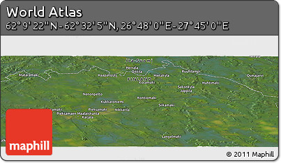 Satellite Panoramic Map of the Area around 62° 20' 44" N, 27° 16' 29" E