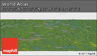 Satellite Panoramic Map of the Area around 62° 20' 44" N, 27° 16' 29" E