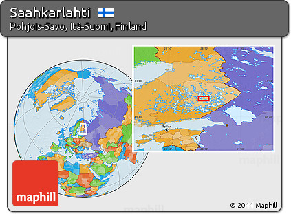 Political Location Map of Saahkarlahti