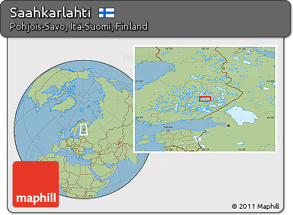 Savanna Style Location Map of Saahkarlahti