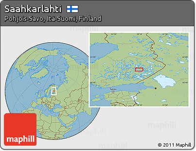 Savanna Style Location Map of Saahkarlahti