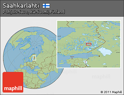 Savanna Style Location Map of Saahkarlahti