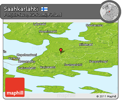 Physical Panoramic Map of Saahkarlahti