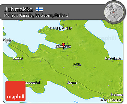 Physical 3D Map of Juhmakka