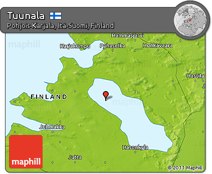 Physical 3D Map of Tuunala