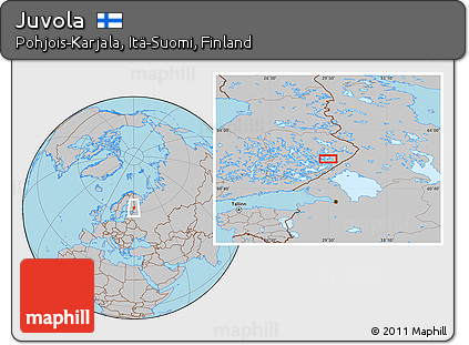Gray Location Map of Juvola