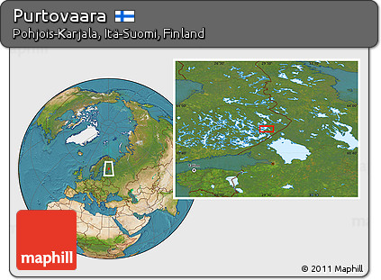 Satellite Location Map of Purtovaara