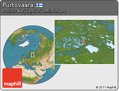 Satellite Location Map of Purtovaara