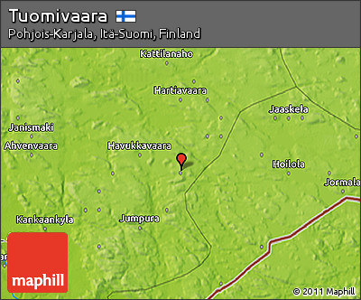 Physical 3D Map of Tuomivaara