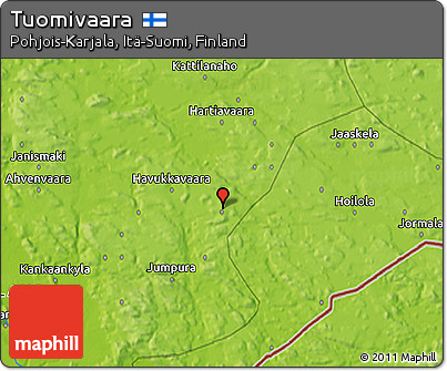 Physical 3D Map of Tuomivaara