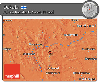 Political 3D Map of Oskola