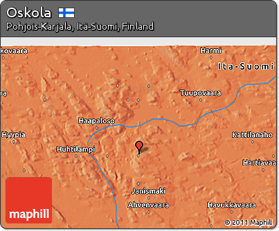 Political 3D Map of Oskola