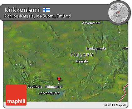 Satellite 3D Map of Kirkkoniemi