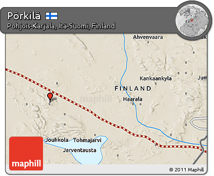 Shaded Relief 3D Map of Pörkilä