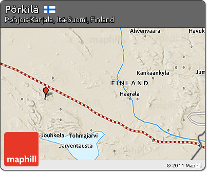 Shaded Relief 3D Map of Pörkilä