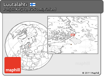 Blank Location Map of Luutalahti