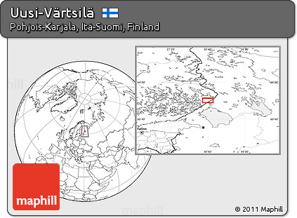 Blank Location Map of Uusi-Värtsilä